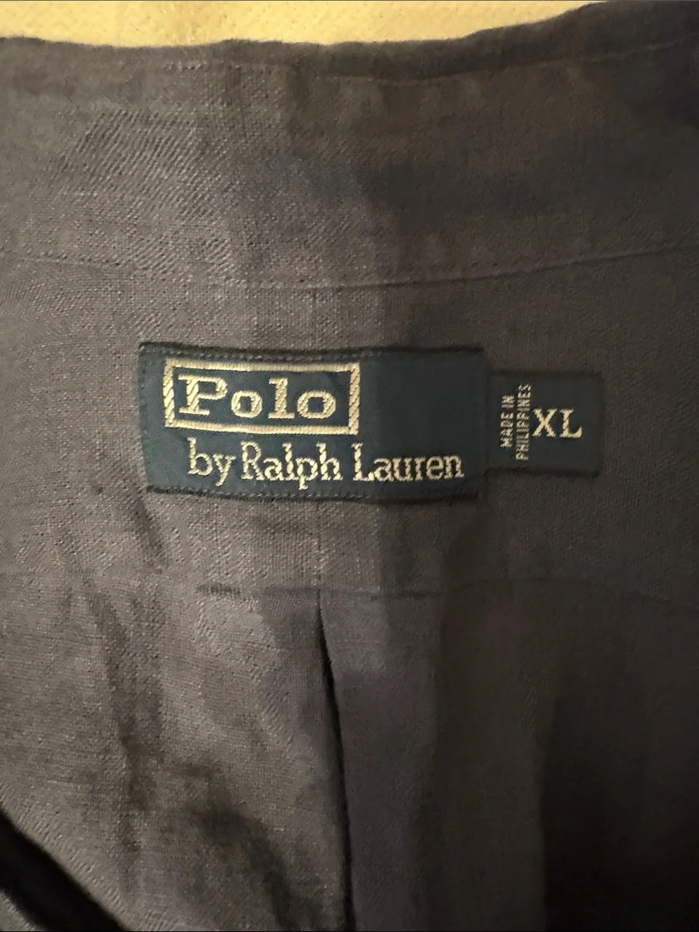 Polo by Ralph Lauren Navy Casual Button-Front Linen Shirt